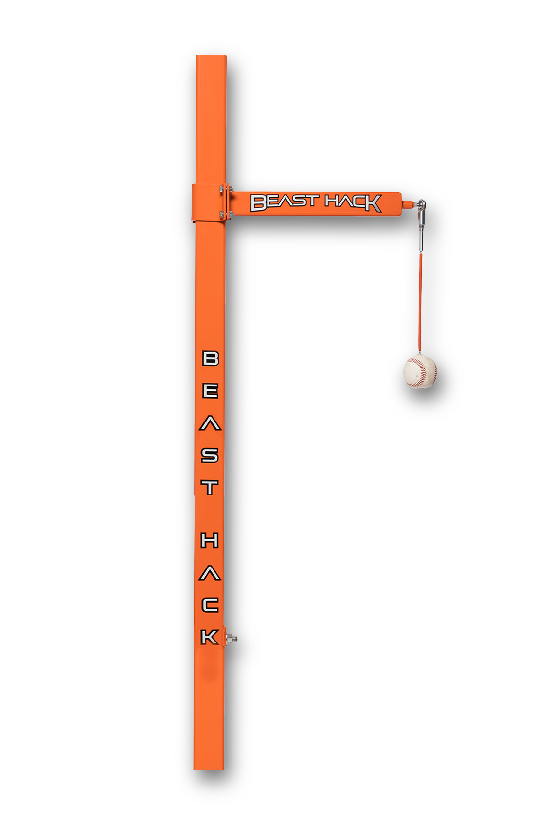 Beast Hack® Baseball Permanent Hitting Station showing full arm assembly for solo batting practice